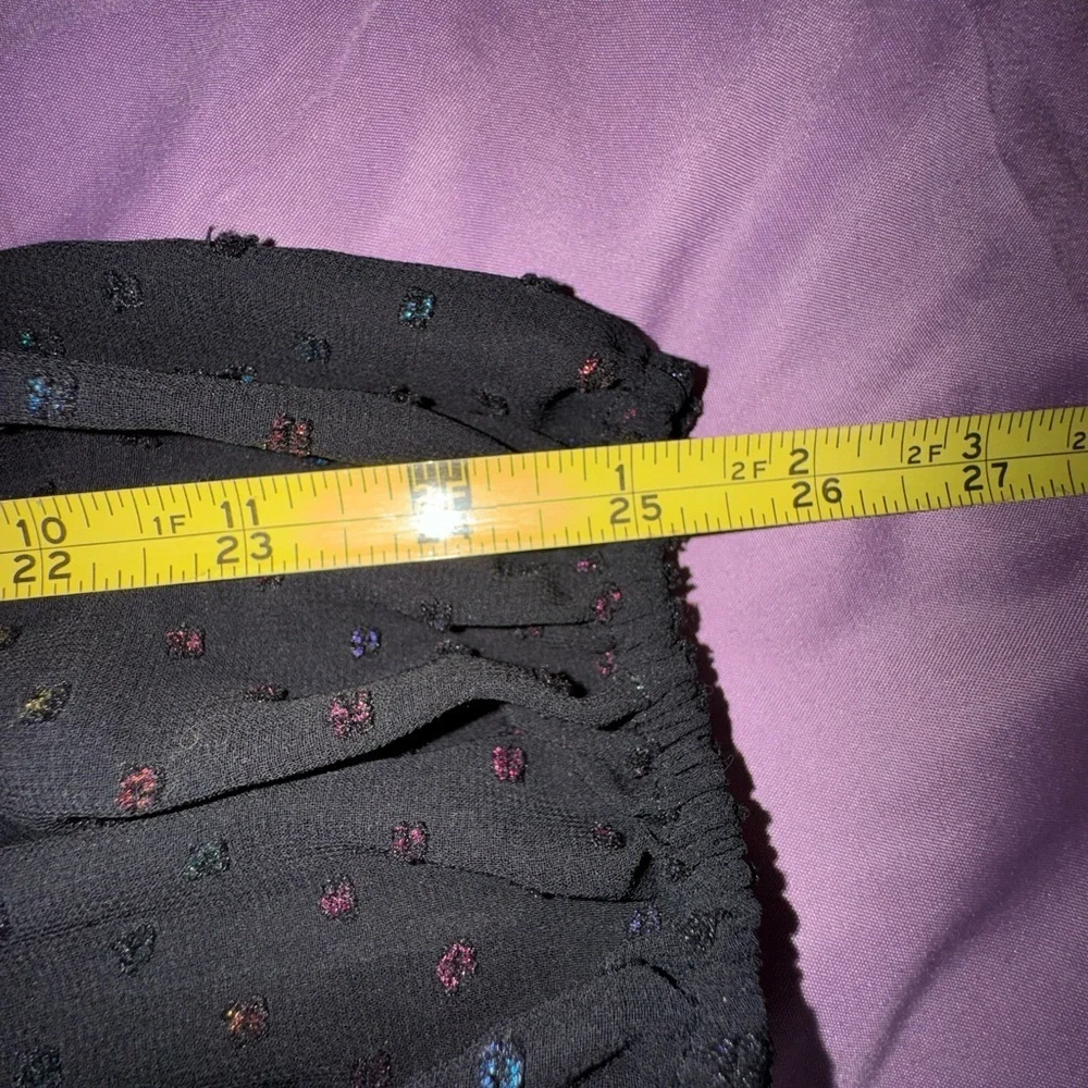 Julia Jordan Black Swiss Dot Faux Wrap Dress – Size 10 – NWOT